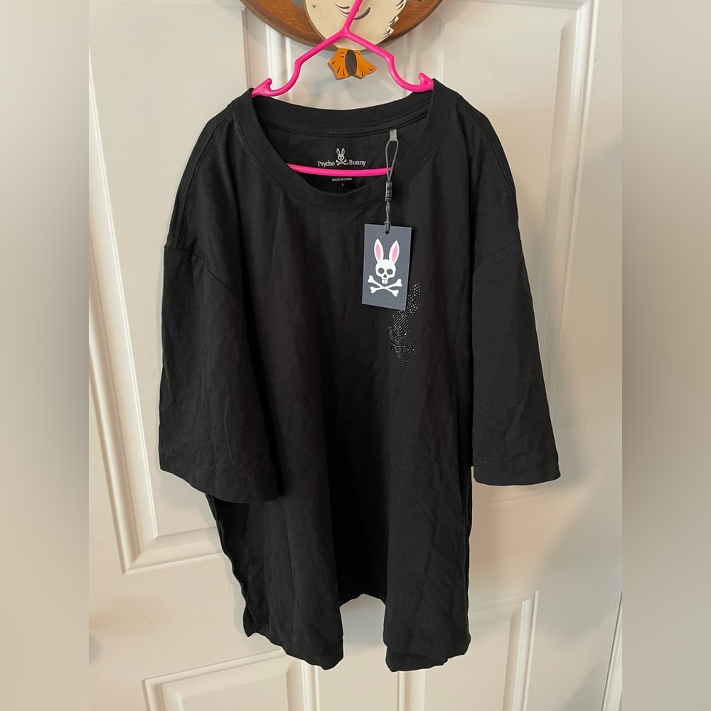 NWT Psycho Bunny Black Tee